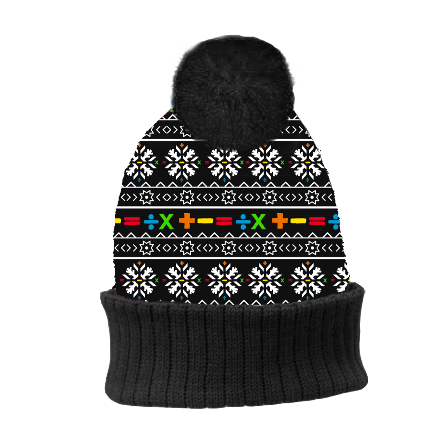 White top bobble hat