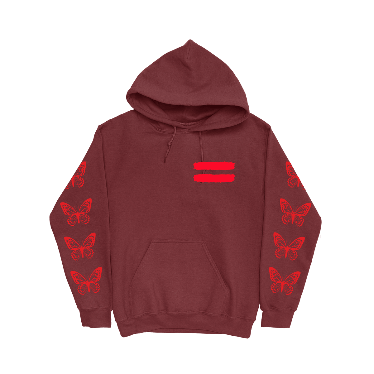 Repeat Butterfly Burgundy Hoodie