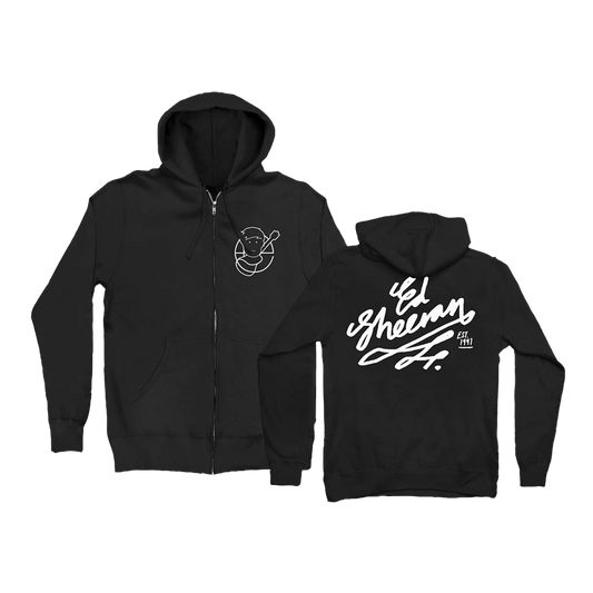 Signwriter Slim Fit Zip Hoodie Black